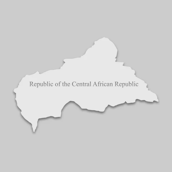 Kaart van de Republiek van de Centraal-Afrikaanse Republiek — Stockvector