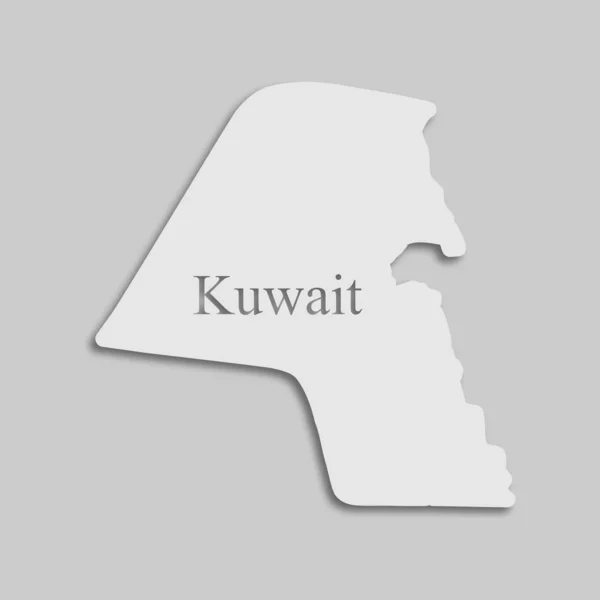 El mapa de Kuwait — Vector de stock