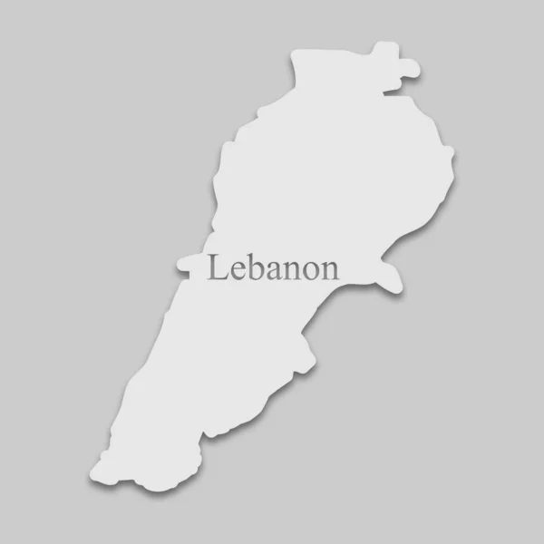 Karta över Libanon — Stock vektor