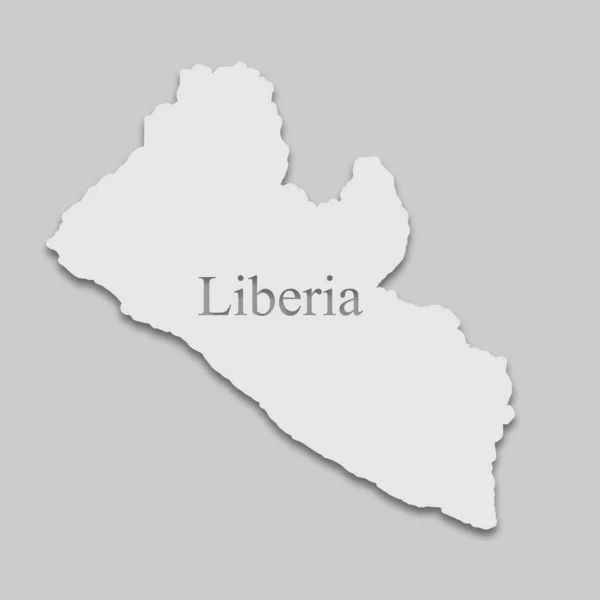 Karta över liberia — Stock vektor