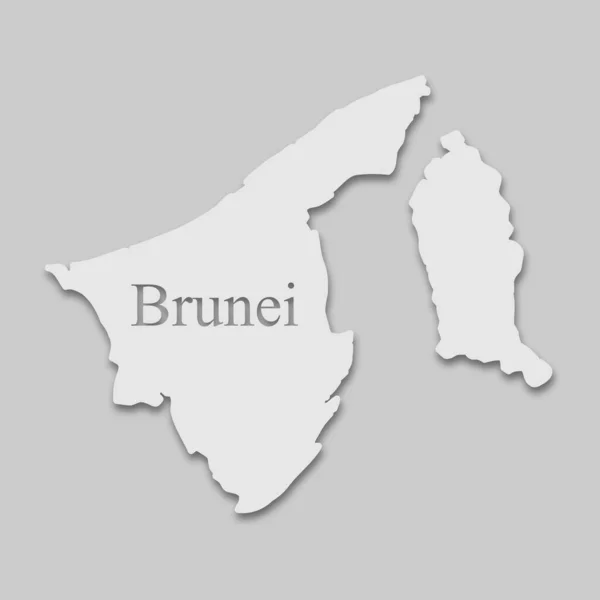 Brunei Mapa — Archivo Imágenes Vectoriales