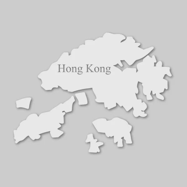 Hong Kong mapa — Vector de stock