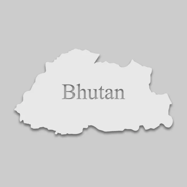 Karta över bhutan — Stock vektor