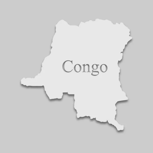 Karta över Kongo — Stock vektor