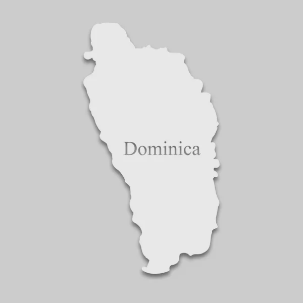La mappa di Dominica — Vettoriale Stock