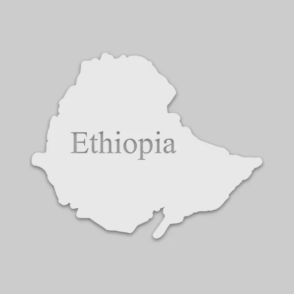 Mapa de Etiopíakaart van Ethiopië — Stockvector
