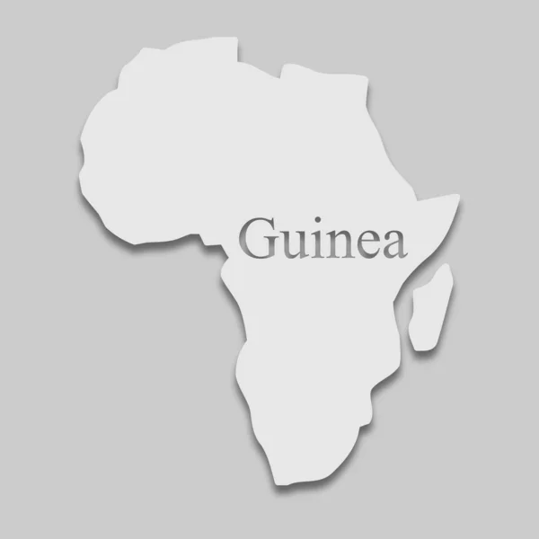 Karta över guinea — Stock vektor
