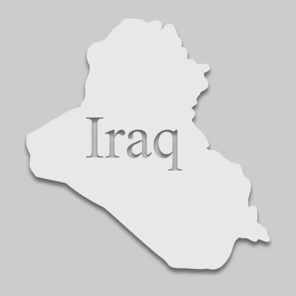El mapa de Iraq — Vector de stock