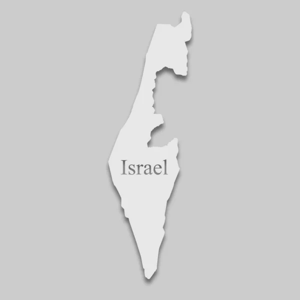 Карта Израиля — стоковый вектор