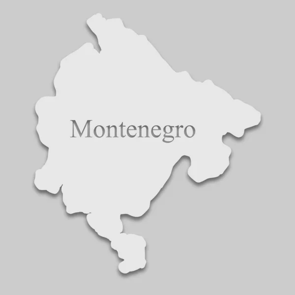 El mapa de Montenegro — Archivo Imágenes Vectoriales