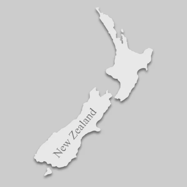 Új-Zéland térképe — Stock Vector