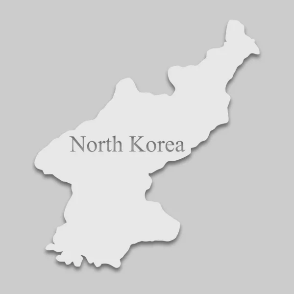 Mapa de Corea del Norte — Vector de stock