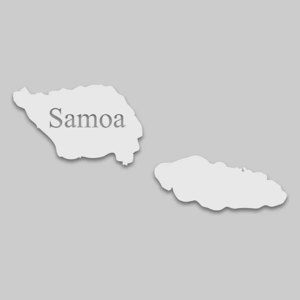 Mapa de samoa — Vetor de Stock