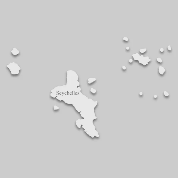 El mapa de Seychelles — Vector de stock