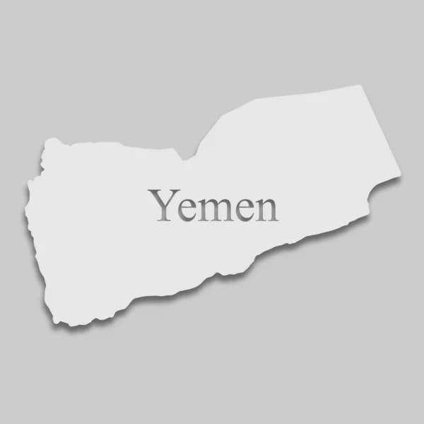 El mapa de Yemen — Vector de stock