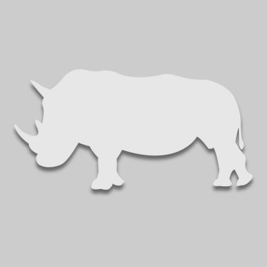 Parlak renkli gergedan hayvanı