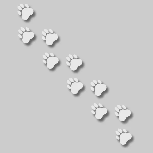 Animal footprints in bright colors — Stock Vector
