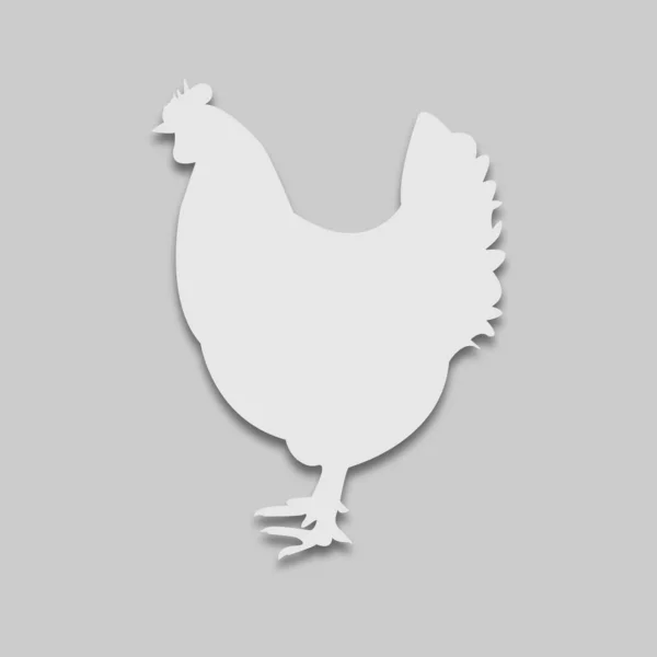 Bird chicken in bright tone — Stock Vector