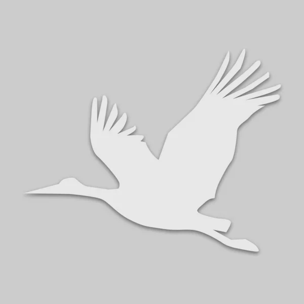 Uccello cicogna in colori vivaci — Vettoriale Stock