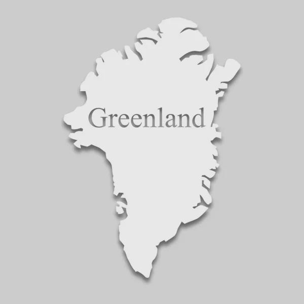 Mapa Grónska v lehkém tónu — Stockový vektor