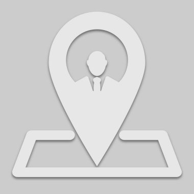 Harita imleci simgesini beyaz biçiminde göster