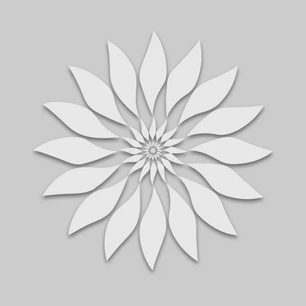 Flor con pétalos — Vector de stock