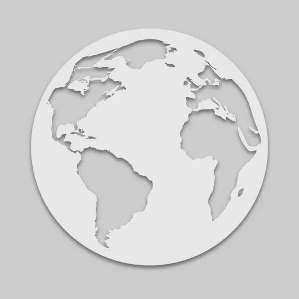 Globo con continentes en estilo brillante — Vector de stock