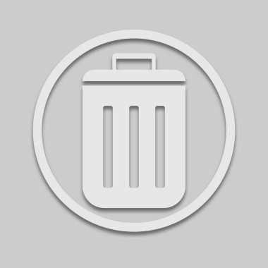 Çember içinde çöp kutusu