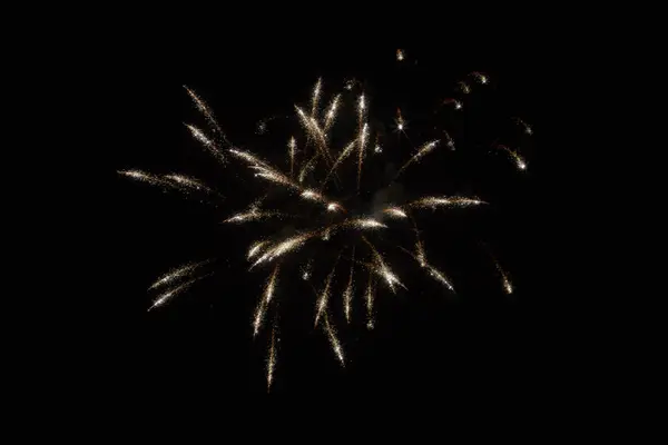 Festive fireworks in the dark sky — Stock Photo, Image