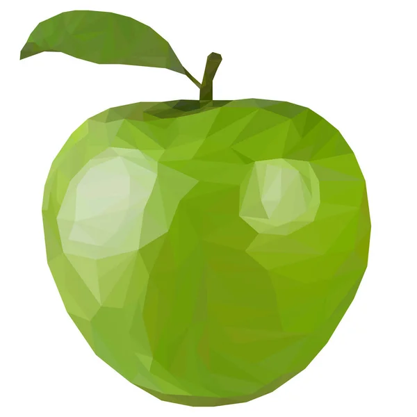 Apple Vektorbild Kunst Illustration Low Poly Stil — Stockfoto