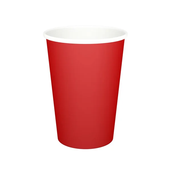 Red Paper Cup Isolated White Background Illustration — Stock Photo, Image