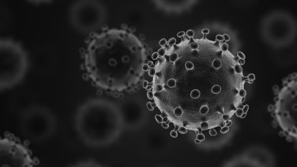 Virus. Animación en bucle. ilustración 3d . — Vídeos de Stock