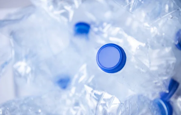 Tom Plast Vattenflaska Från Polyeten Människor Avfall Föroreningar För Återvinning — Stockfoto