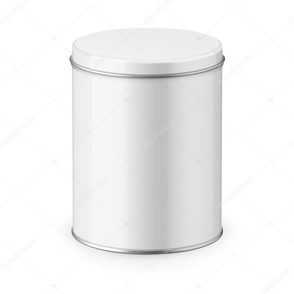 Round glossy tin can template.
