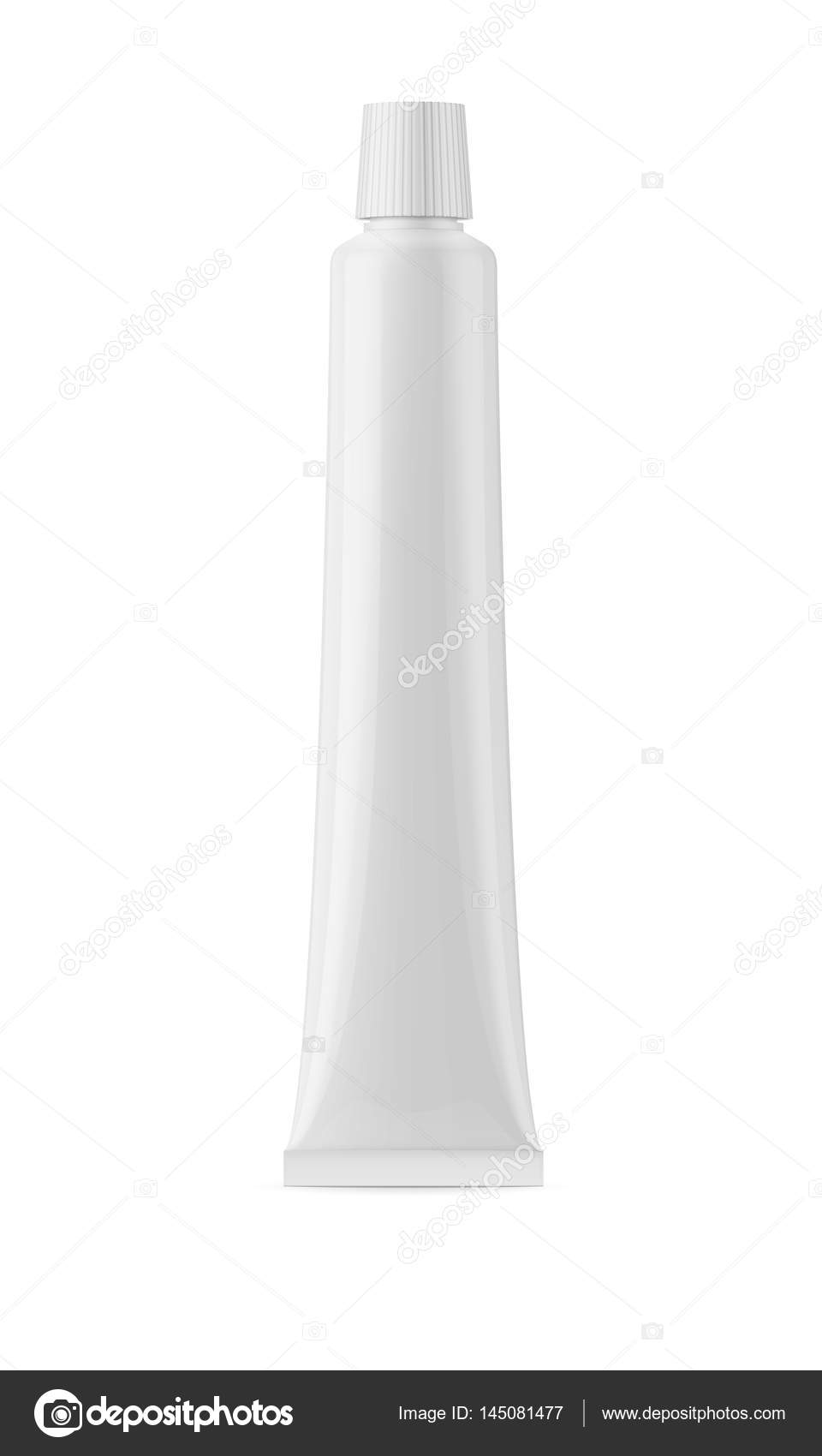 Download White Glossy Plastic Tube For Toothpaste Vector Image By C Gruffi Vector Stock 145081477