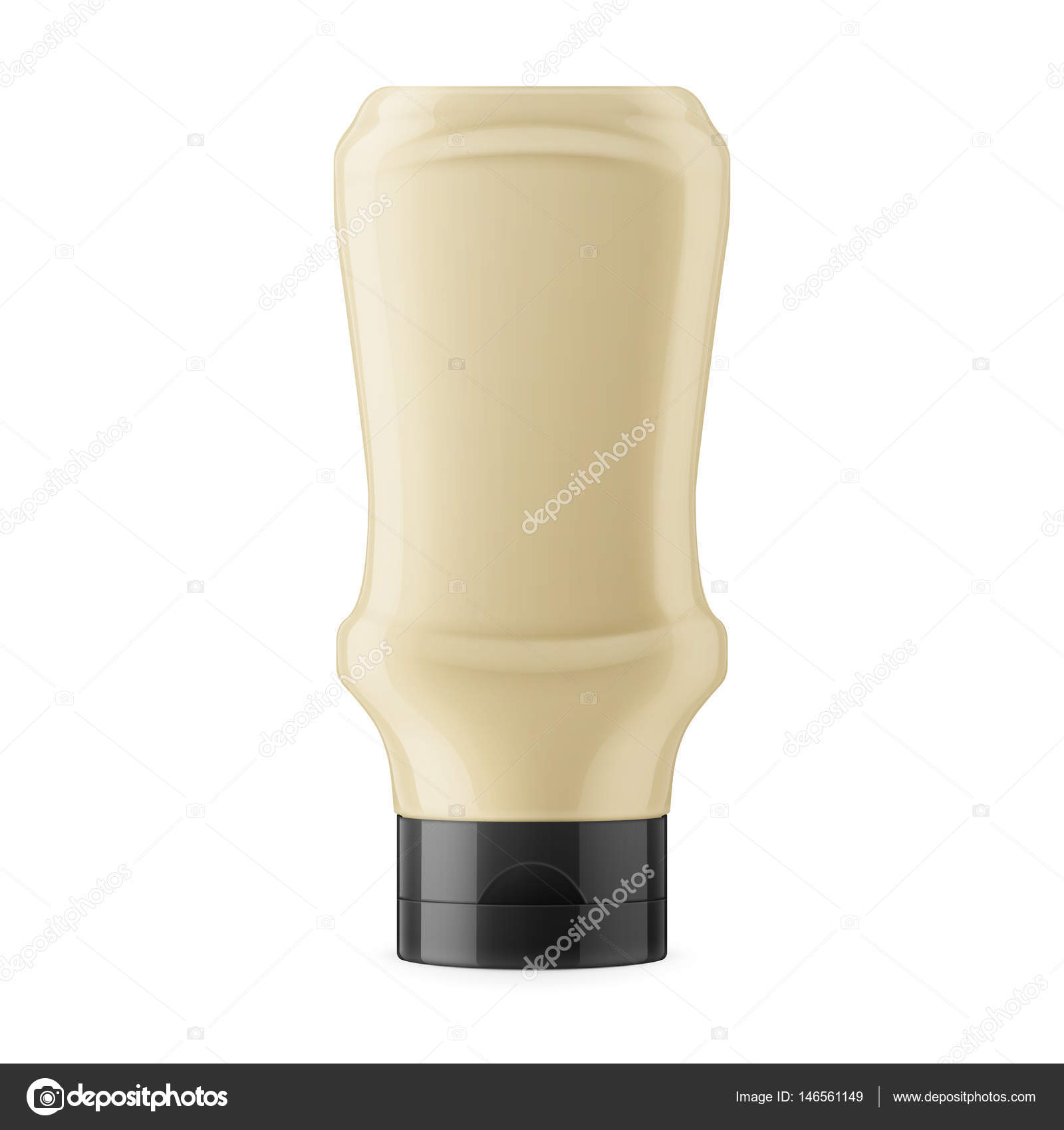 Download Glossy Plastic Bottle With Sauce Vector Image By C Gruffi Vector Stock 146561149