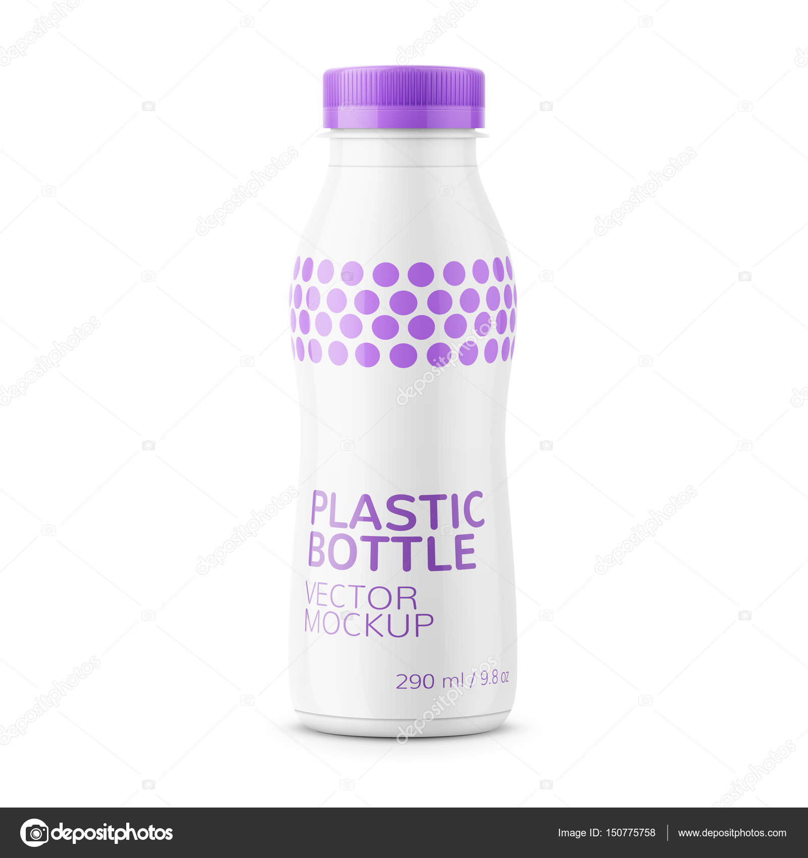 Download White Milk Bottle Template Vector Image By C Gruffi Vector Stock 150775758