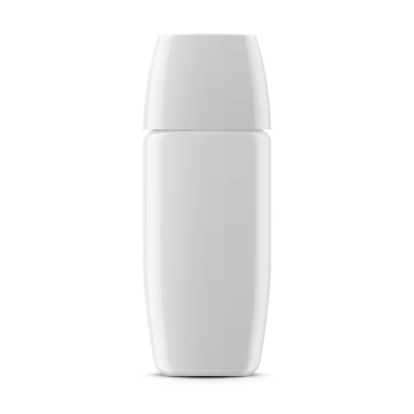 正方形の白い光沢のあるコーヒー瓶. — ストックベクタ