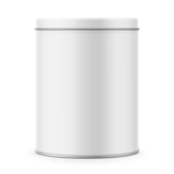 Round matte tin can template. — Stock Vector