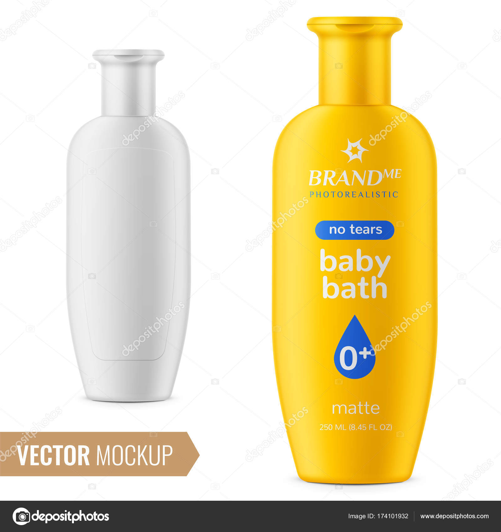 Download Shampoo Bottle Template Vector Image By C Gruffi Vector Stock 174101932