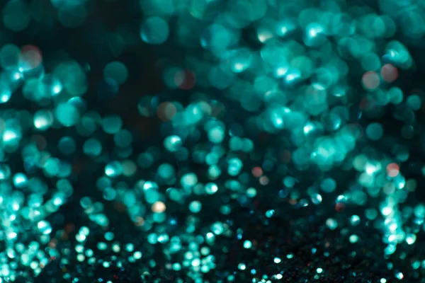 Blauwe glitter achtergrond, kerst, onderwater, oceaan blauw met bokeh — Stockfoto