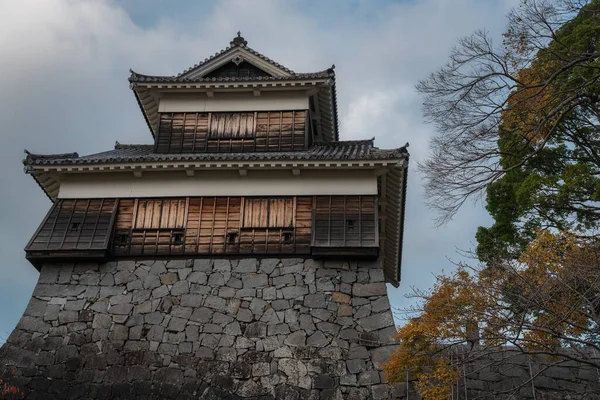 Zamek Kumamoto Kumamoto Kyushu Japonia Listopada 2019 Jedna Wież Murowych — Zdjęcie stockowe