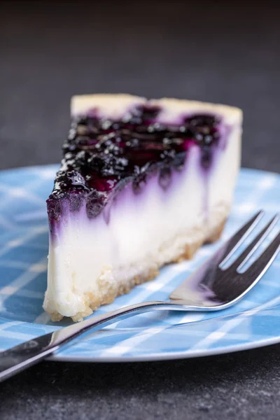 Fresh Blueberry Cheese Cake — Stock Photo, Image