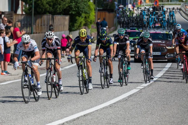 Ortisei Italy May 2017 Group Professional Cyclists Bob Jungels White — Stock Photo, Image