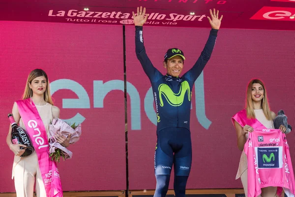 Piancavallo Talya Mayıs 2017 Nairo Quintana Movistar Takım Piancavallo Içinde — Stok fotoğraf