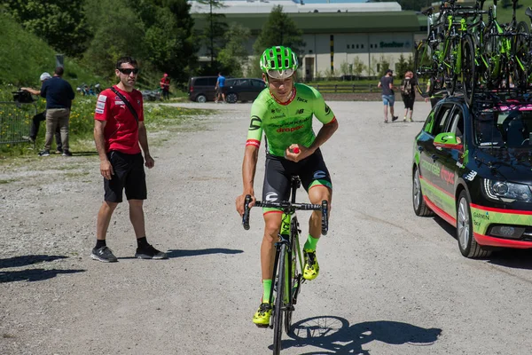 San Candido Ιταλία Μαΐου 2017 Επαγγελματίας Ποδηλάτης Davide Fromolo Ομάδα — Φωτογραφία Αρχείου