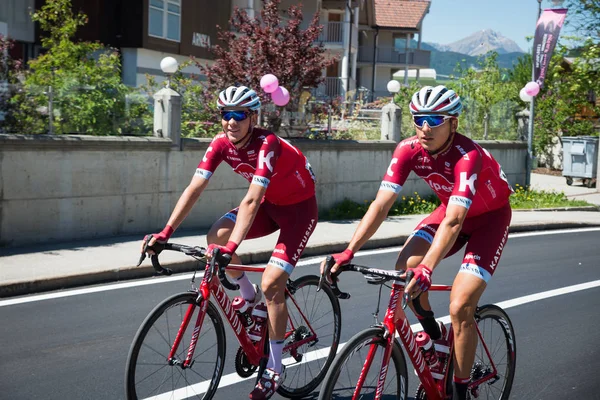 San Candido Talya Mayıs 2017 Profesyonel Bisikletçiler Aşamasının Sert Dağ — Stok fotoğraf