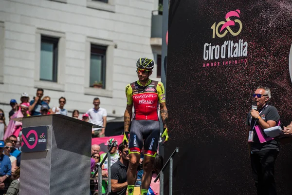 Pordenone Italia Mei 2017 Pengendara Sepeda Profesional Pada Tanda Tangan — Stok Foto