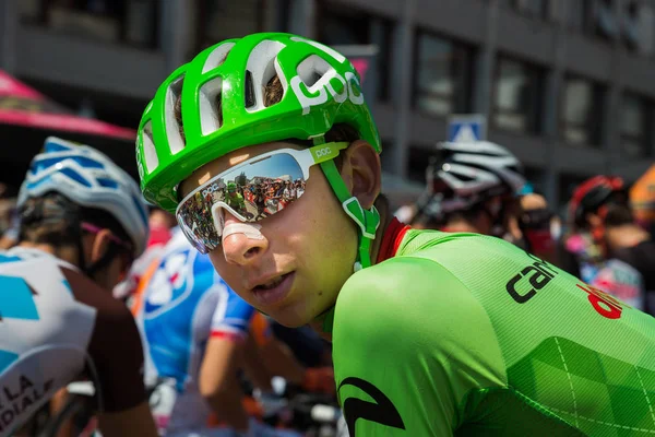 Pordenone Italie Mai 2017 Davide Formolo Cannondale Souriant Dans Groupe — Photo