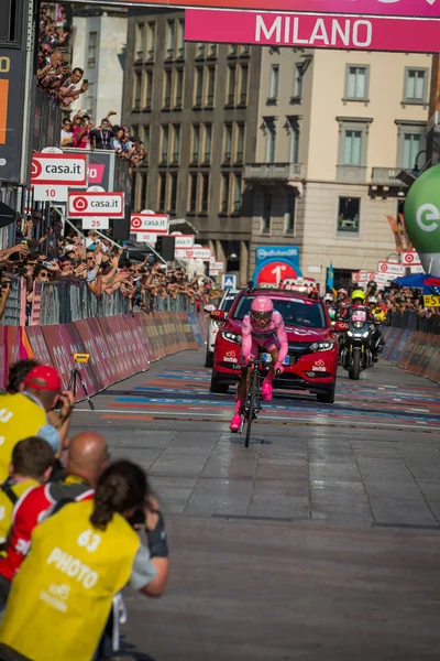 Milano Italia Mayo 2017 Nairo Quintana Movistar Team Camiseta Rosa — Foto de Stock